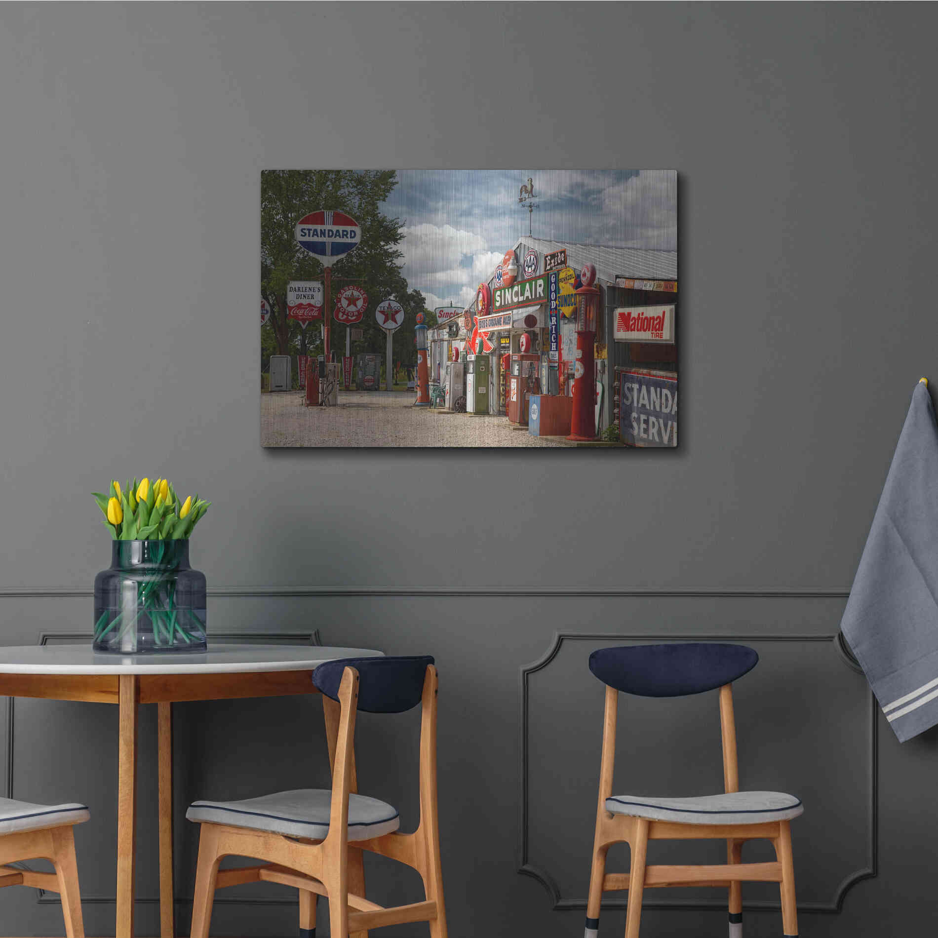 Luxe Metal Art 'Route 66 Cuba Missouri 2' by Mike Jones, Metal Wall Art,36x24