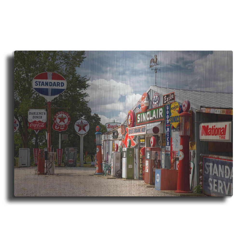 Luxe Metal Art 'Route 66 Cuba Missouri 2' by Mike Jones, Metal Wall Art