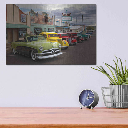 Luxe Metal Art 'Route 66 Fun Run Kingman' by Mike Jones, Metal Wall Art,16x12