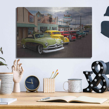 Luxe Metal Art 'Route 66 Fun Run Kingman' by Mike Jones, Metal Wall Art,16x12