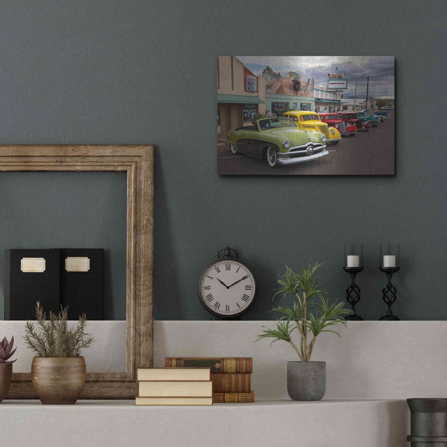 Luxe Metal Art 'Route 66 Fun Run Kingman' by Mike Jones, Metal Wall Art,16x12