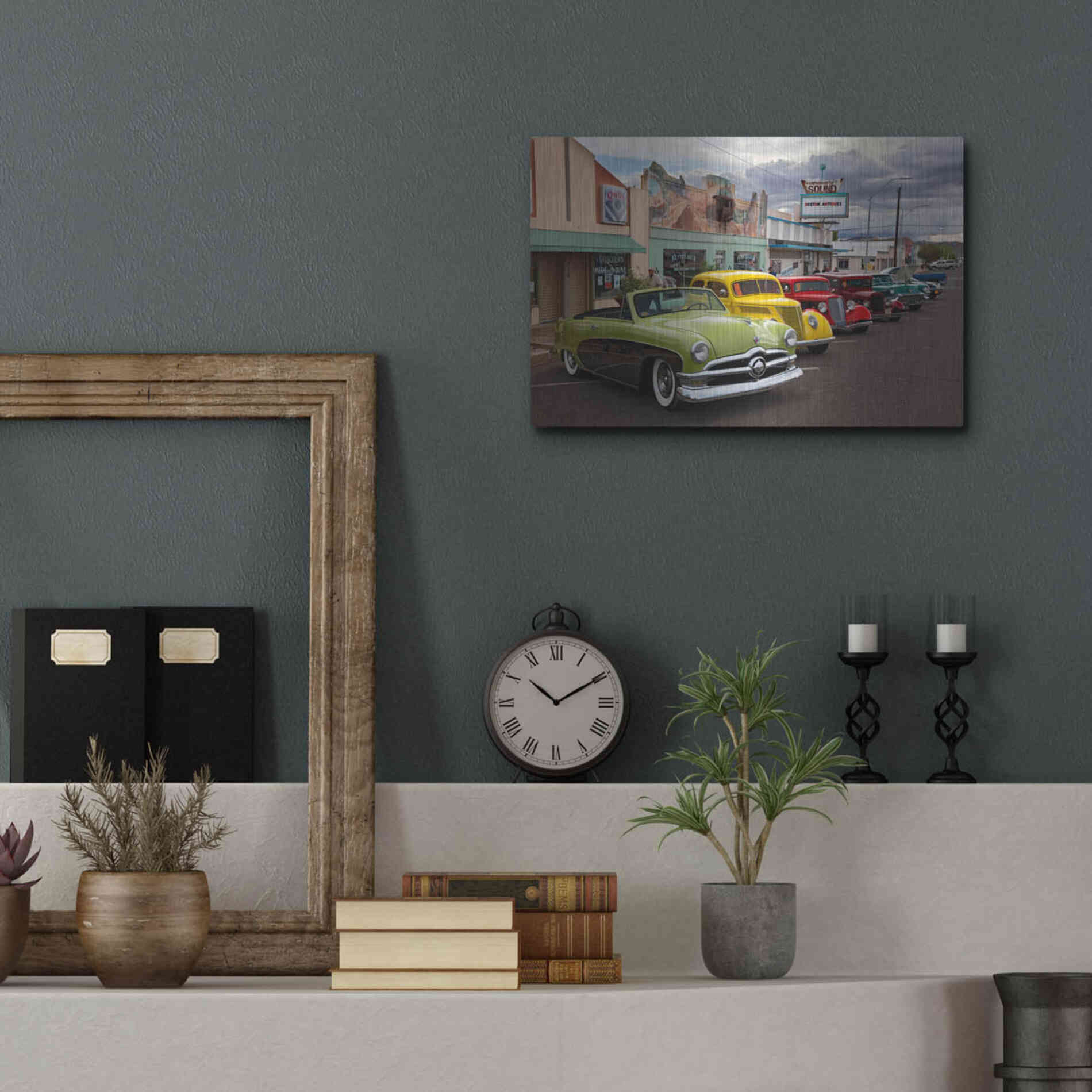 Luxe Metal Art 'Route 66 Fun Run Kingman' by Mike Jones, Metal Wall Art,16x12