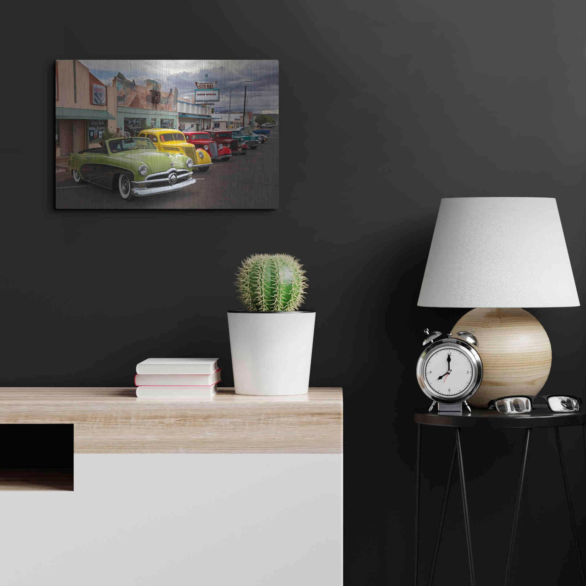 Luxe Metal Art 'Route 66 Fun Run Kingman' by Mike Jones, Metal Wall Art,24x16