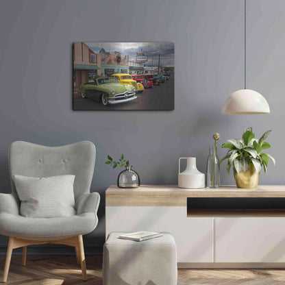 Luxe Metal Art 'Route 66 Fun Run Kingman' by Mike Jones, Metal Wall Art,24x16
