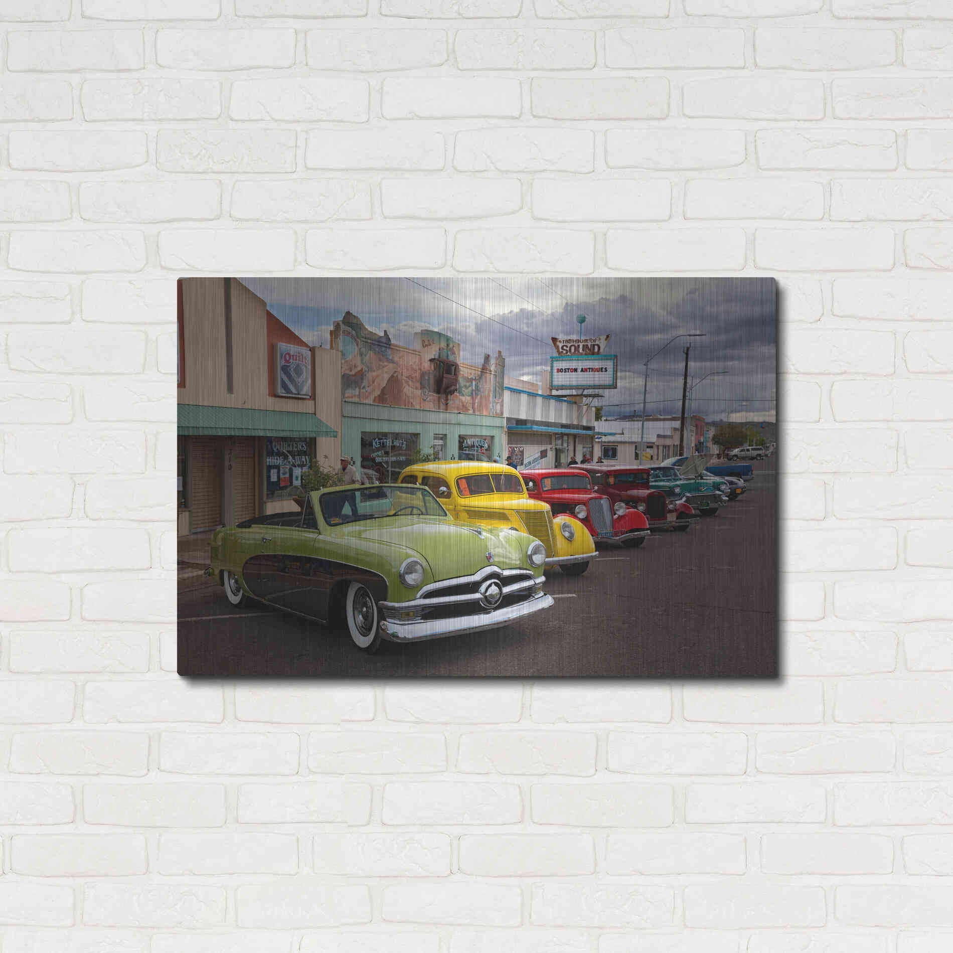 Luxe Metal Art 'Route 66 Fun Run Kingman' by Mike Jones, Metal Wall Art,36x24