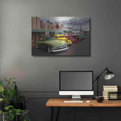 Luxe Metal Art 'Route 66 Fun Run Kingman' by Mike Jones, Metal Wall Art,36x24