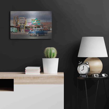 Luxe Metal Art 'Route 66 Fun Run Seligman' by Mike Jones, Metal Wall Art,24x16