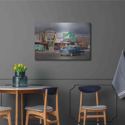 Luxe Metal Art 'Route 66 Fun Run Seligman' by Mike Jones, Metal Wall Art,36x24