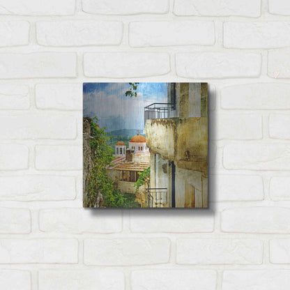 Luxe Metal Art 'Santorini II' Metal Wall Art,12x12