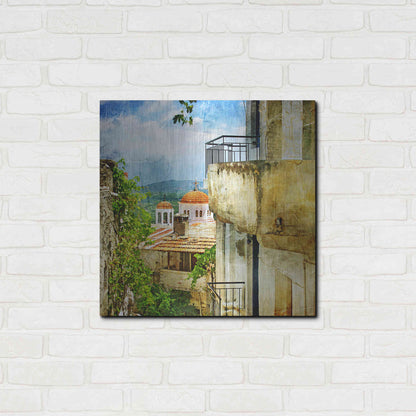 Luxe Metal Art 'Santorini II' Metal Wall Art,24x24