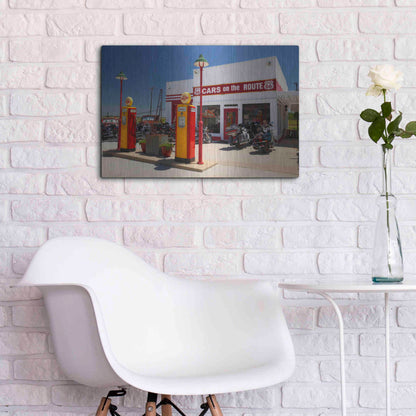 Luxe Metal Art 'Route 66 Kansas Kanotex' by Mike Jones, Metal Wall Art,24x16