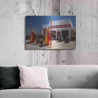 Luxe Metal Art 'Route 66 Kansas Kanotex' by Mike Jones, Metal Wall Art,36x24