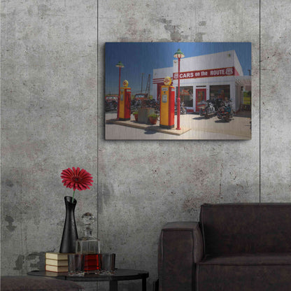 Luxe Metal Art 'Route 66 Kansas Kanotex' by Mike Jones, Metal Wall Art,36x24