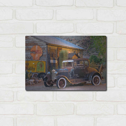 Luxe Metal Art 'Route 66 near Peach Springs' by Mike Jones, Metal Wall Art,16x12