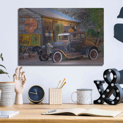 Luxe Metal Art 'Route 66 near Peach Springs' by Mike Jones, Metal Wall Art,16x12