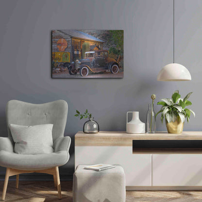 Luxe Metal Art 'Route 66 near Peach Springs' by Mike Jones, Metal Wall Art,24x16