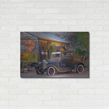 Luxe Metal Art 'Route 66 near Peach Springs' by Mike Jones, Metal Wall Art,36x24