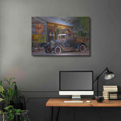 Luxe Metal Art 'Route 66 near Peach Springs' by Mike Jones, Metal Wall Art,36x24
