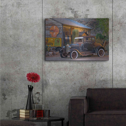 Luxe Metal Art 'Route 66 near Peach Springs' by Mike Jones, Metal Wall Art,36x24