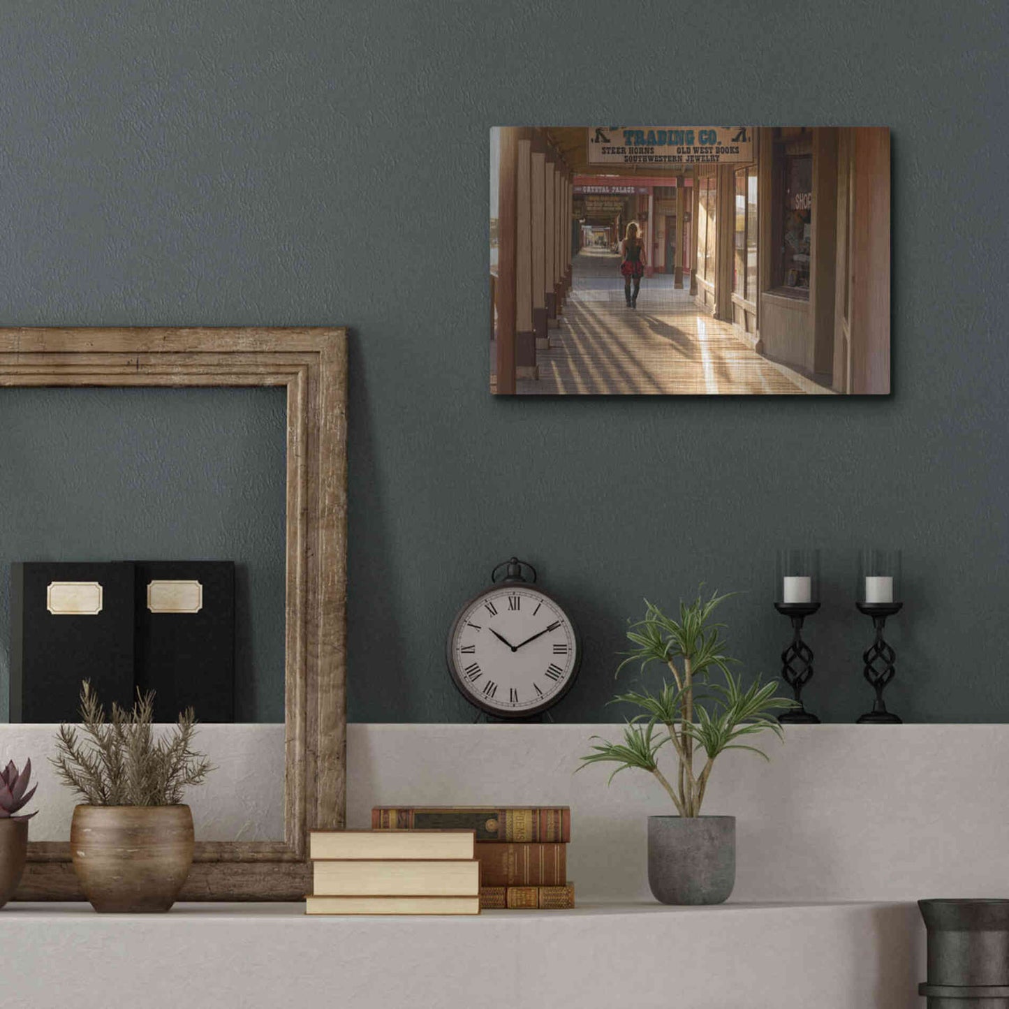 Luxe Metal Art 'Tombstone Lady' by Mike Jones, Metal Wall Art,16x12
