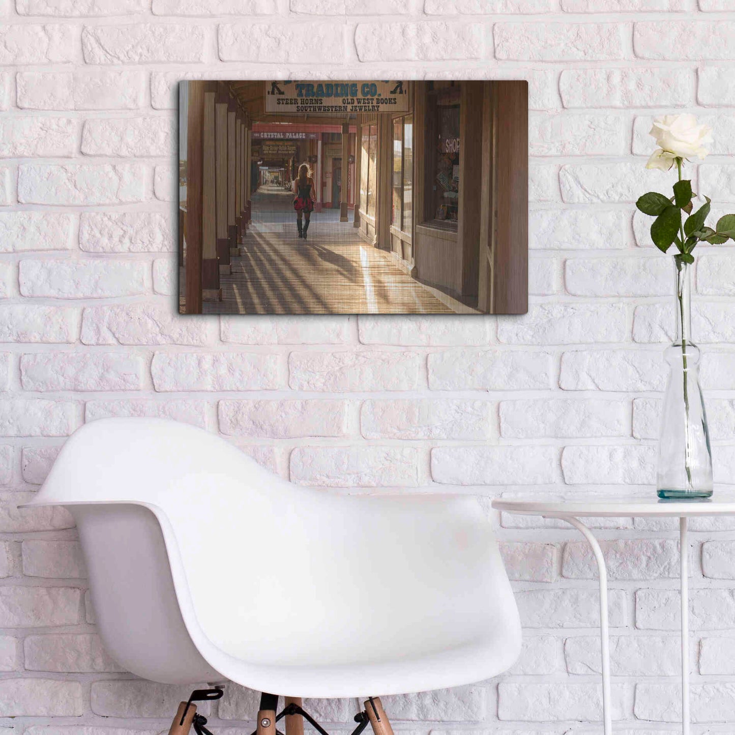 Luxe Metal Art 'Tombstone Lady' by Mike Jones, Metal Wall Art,24x16