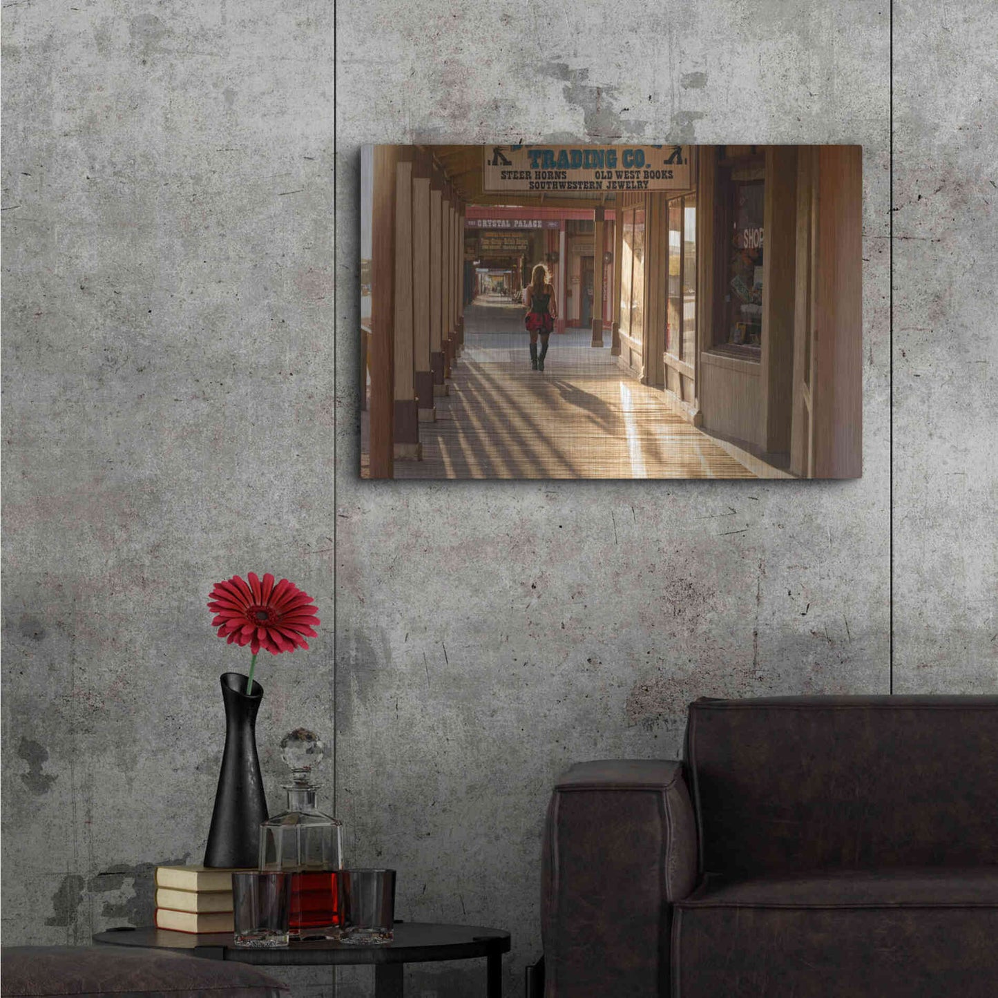 Luxe Metal Art 'Tombstone Lady' by Mike Jones, Metal Wall Art,36x24