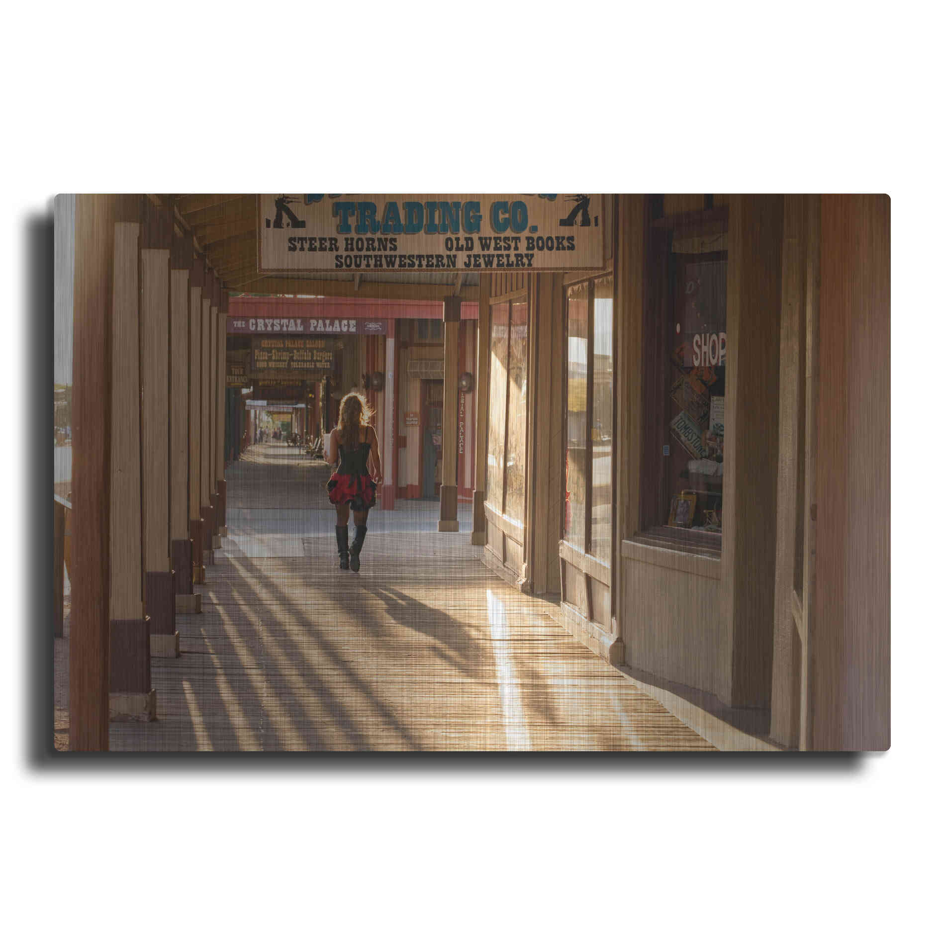 Luxe Metal Art 'Tombstone Lady' by Mike Jones, Metal Wall Art