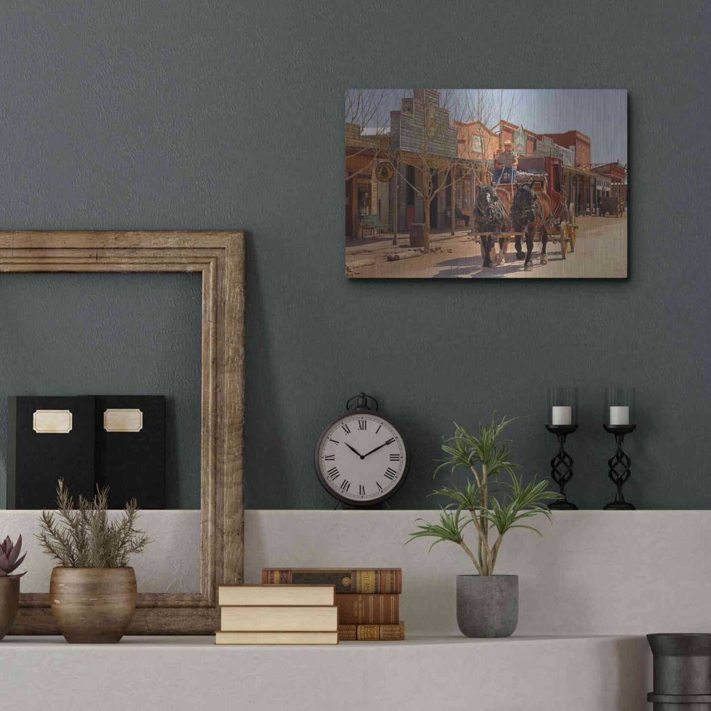 Luxe Metal Art 'Tombstone X' by Mike Jones, Metal Wall Art,16x12