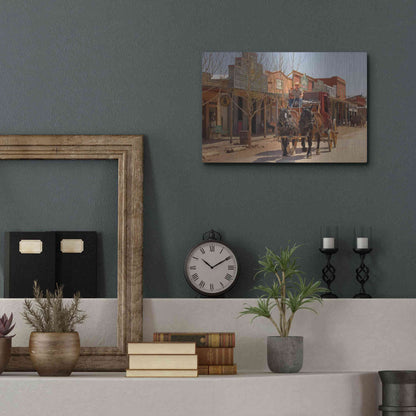 Luxe Metal Art 'Tombstone X' by Mike Jones, Metal Wall Art,16x12
