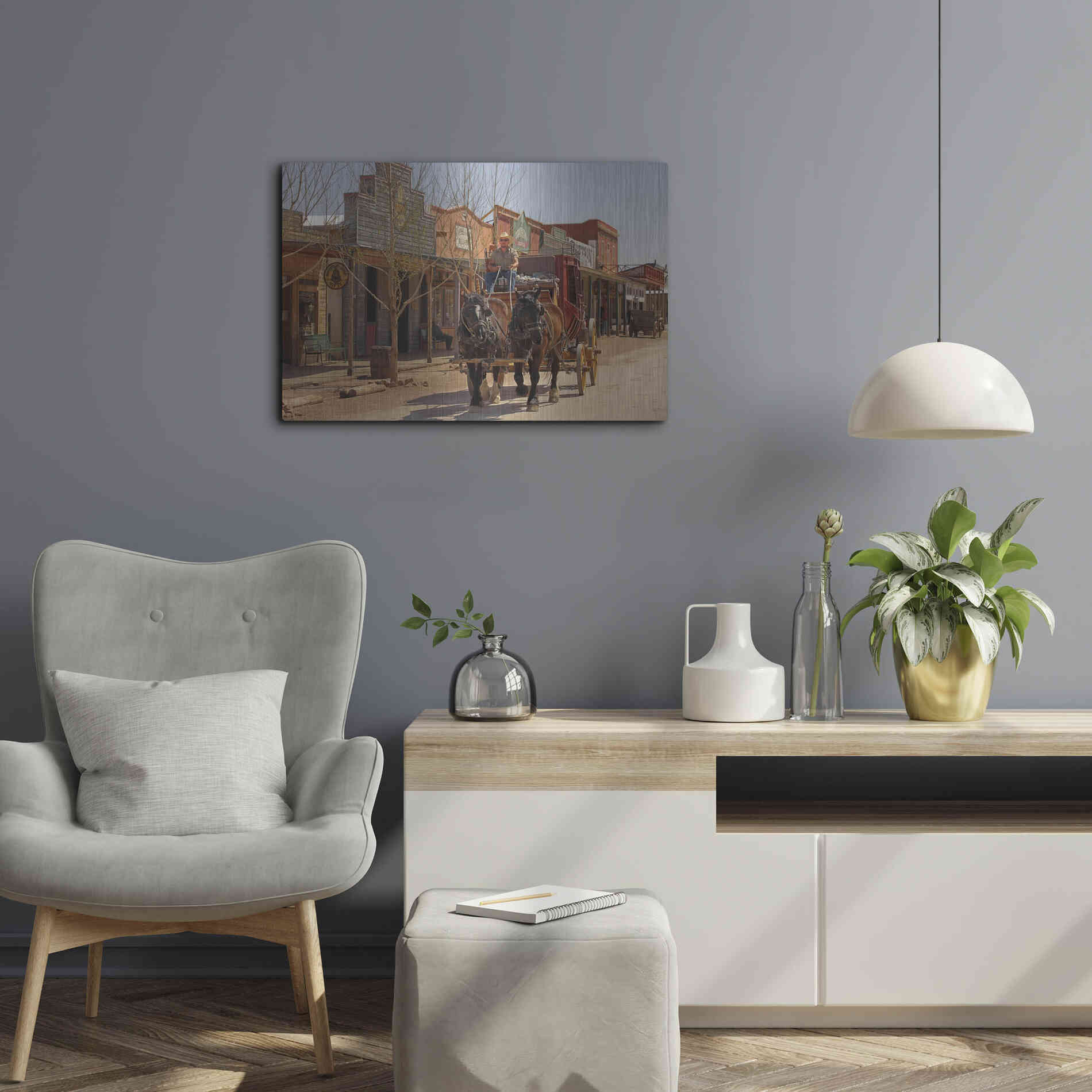 Luxe Metal Art 'Tombstone X' by Mike Jones, Metal Wall Art,24x16