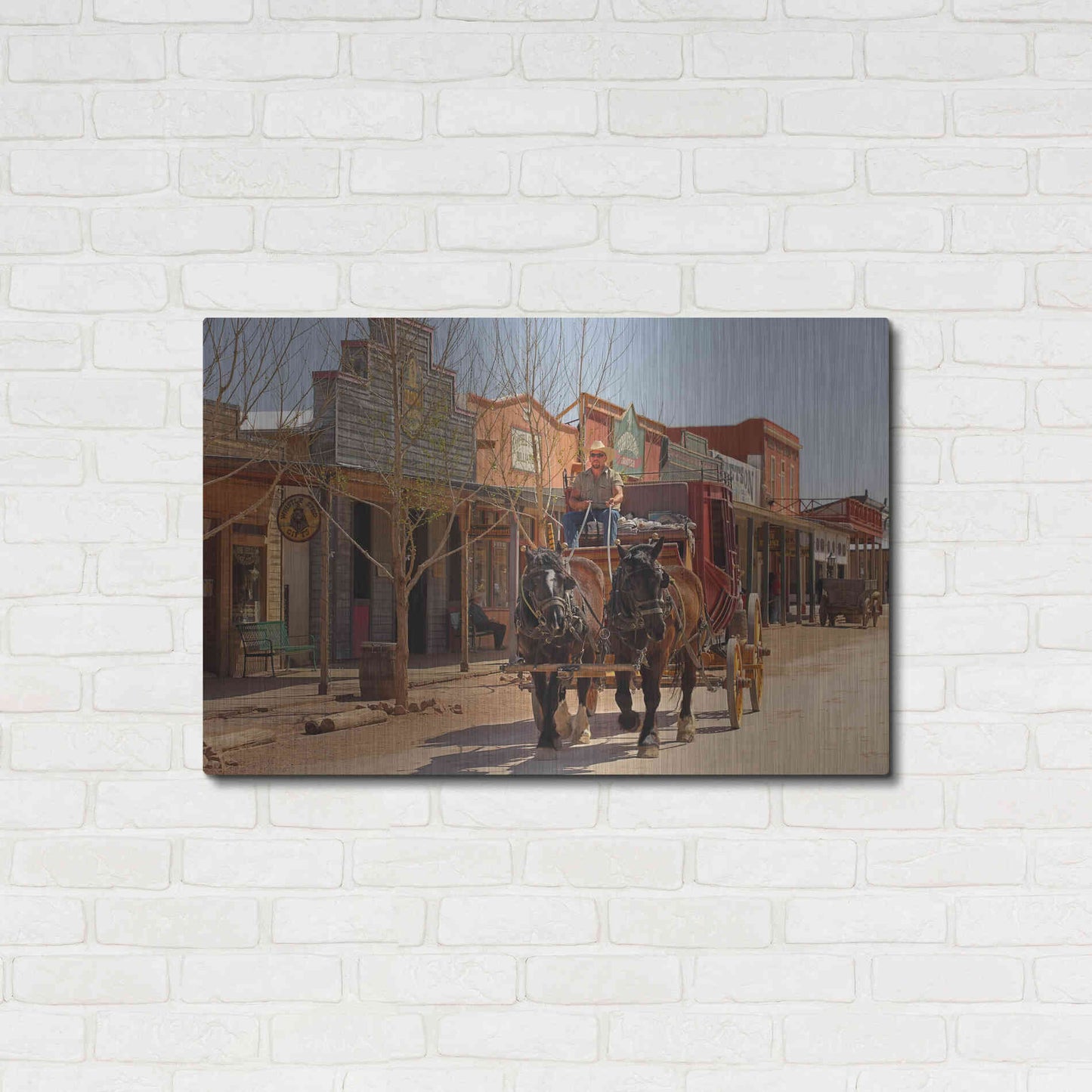Luxe Metal Art 'Tombstone X' by Mike Jones, Metal Wall Art,36x24