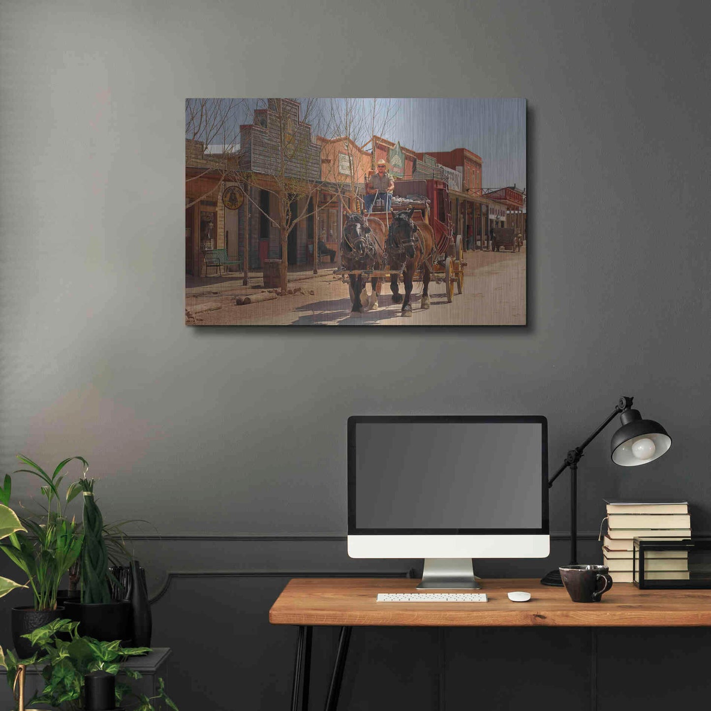 Luxe Metal Art 'Tombstone X' by Mike Jones, Metal Wall Art,36x24