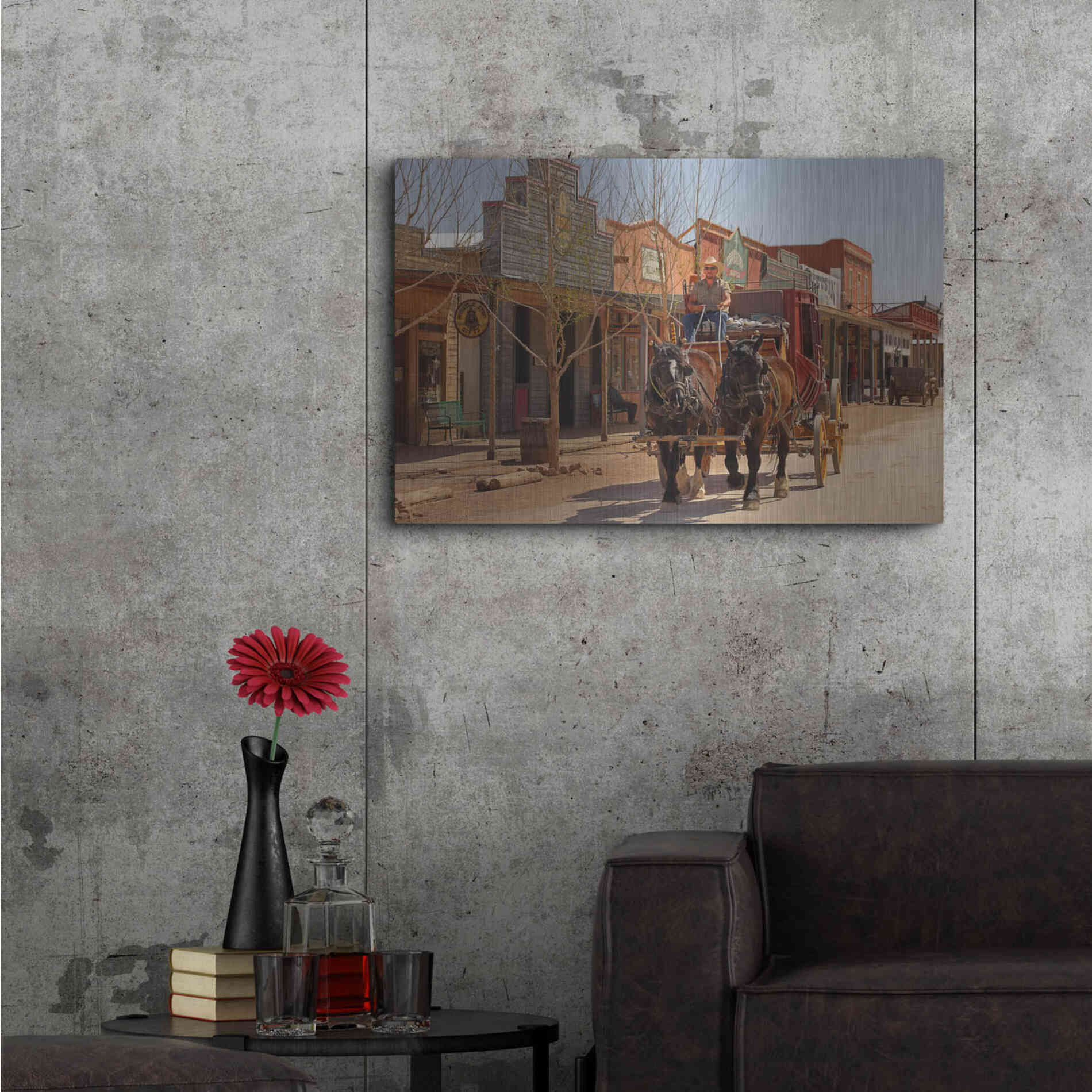 Luxe Metal Art 'Tombstone X' by Mike Jones, Metal Wall Art,36x24