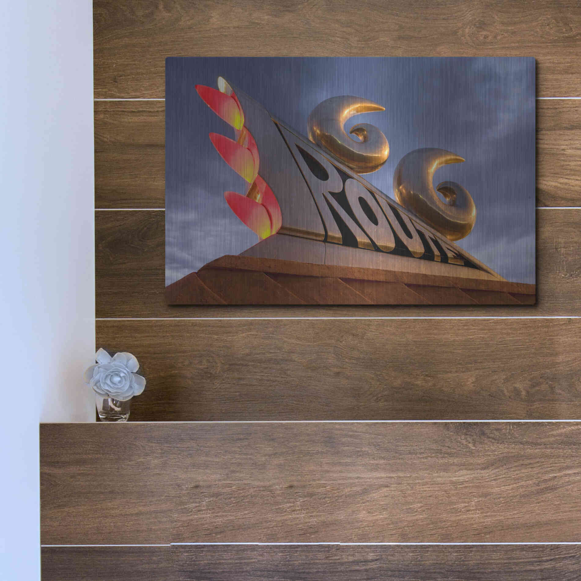 Luxe Metal Art 'Tucumcari Sculpture' by Mike Jones, Metal Wall Art,16x12