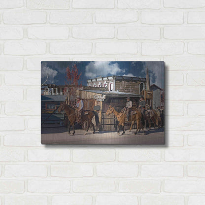 Luxe Metal Art 'Williams Cowboys' by Mike Jones, Metal Wall Art,24x16