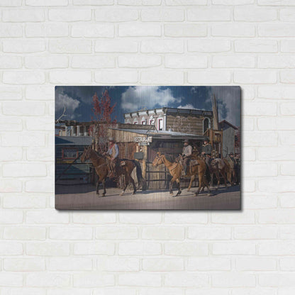 Luxe Metal Art 'Williams Cowboys' by Mike Jones, Metal Wall Art,36x24