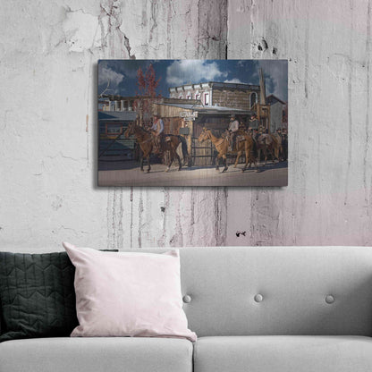 Luxe Metal Art 'Williams Cowboys' by Mike Jones, Metal Wall Art,36x24