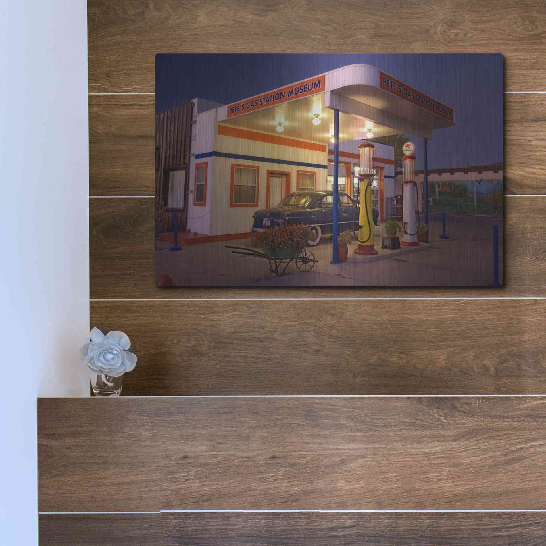 Luxe Metal Art 'Williams Pete's Museum' by Mike Jones, Metal Wall Art,16x12