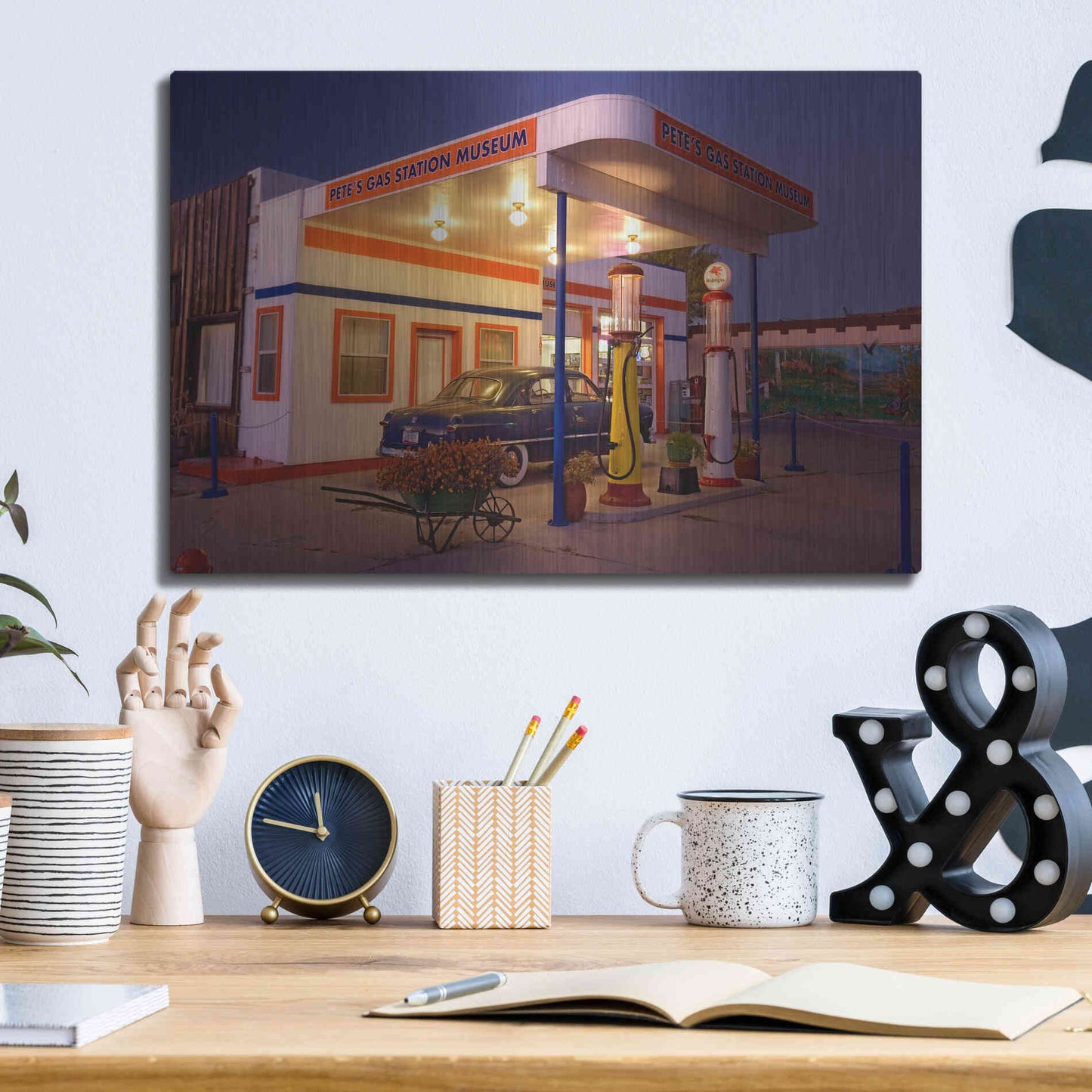 Luxe Metal Art 'Williams Pete's Museum' by Mike Jones, Metal Wall Art,16x12