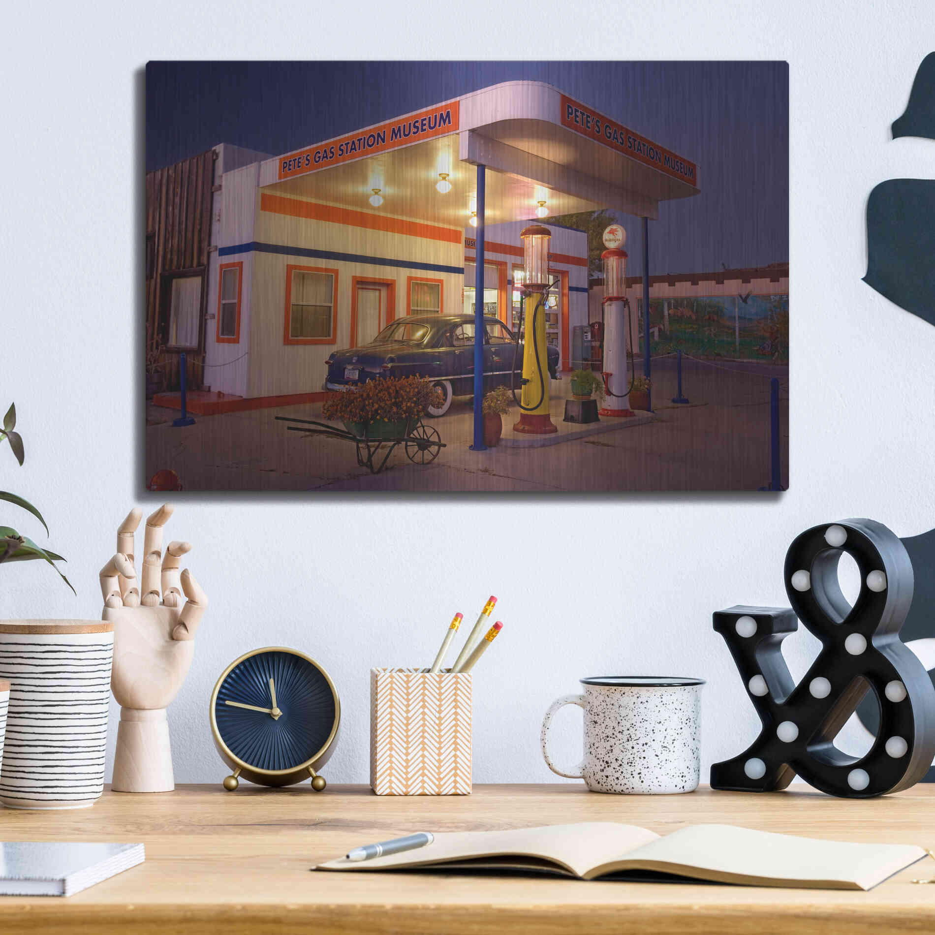 Luxe Metal Art 'Williams Pete's Museum' by Mike Jones, Metal Wall Art,16x12