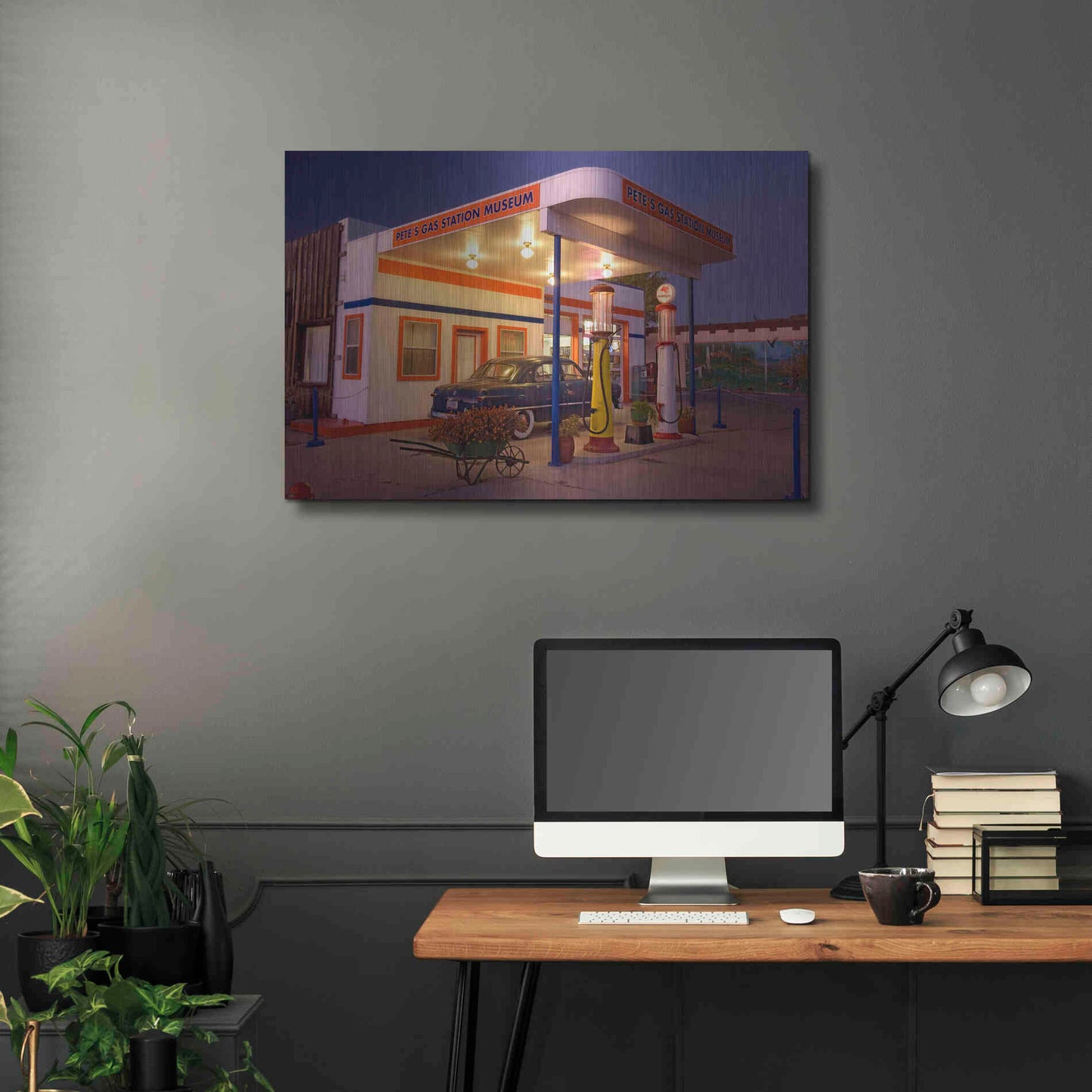 Luxe Metal Art 'Williams Pete's Museum' by Mike Jones, Metal Wall Art,36x24