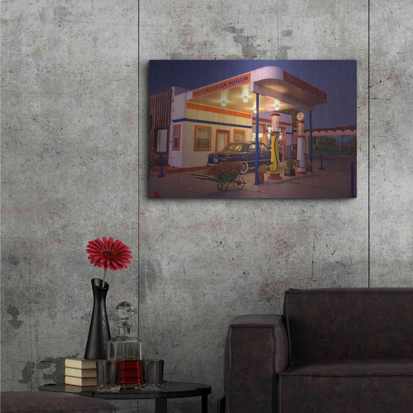 Luxe Metal Art 'Williams Pete's Museum' by Mike Jones, Metal Wall Art,36x24