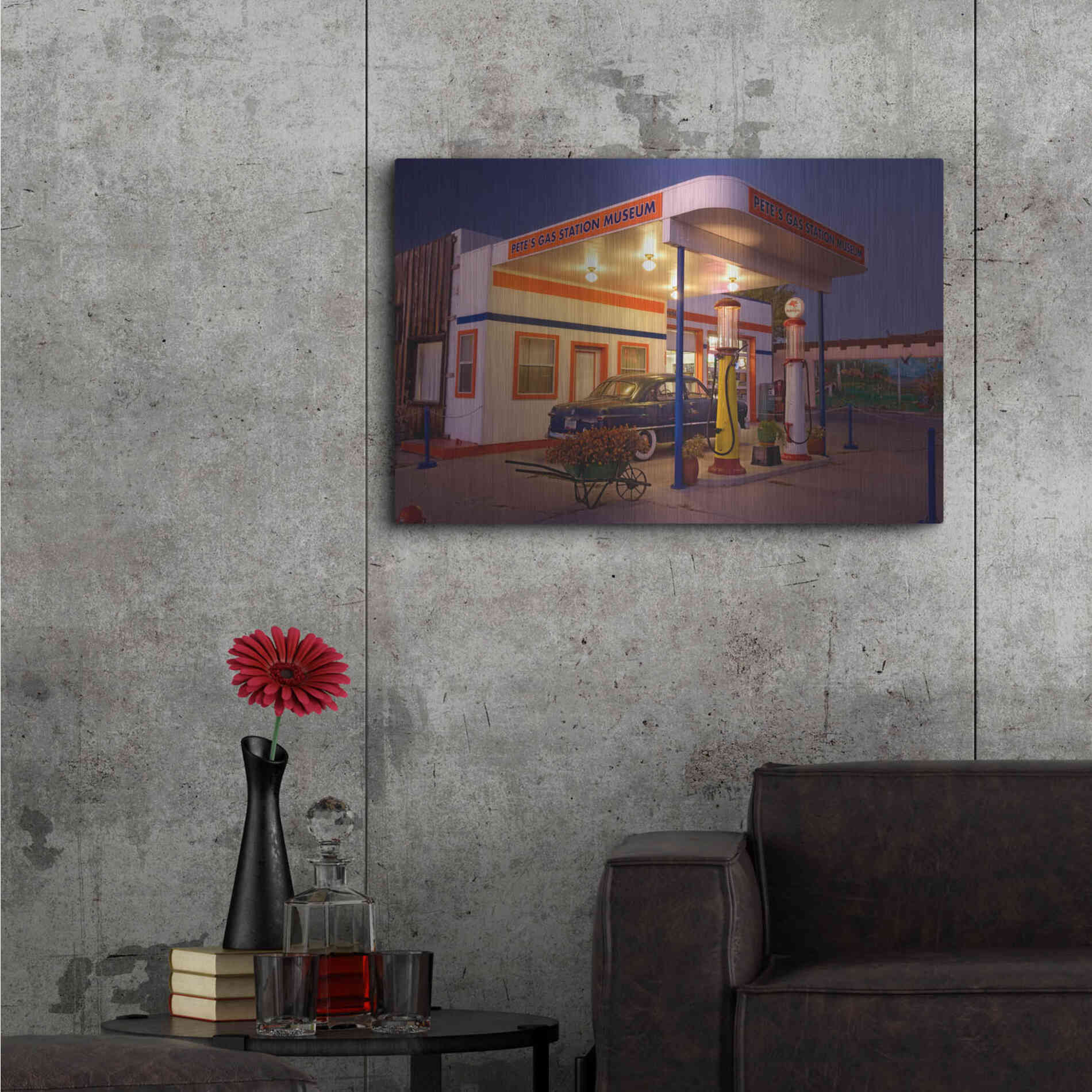 Luxe Metal Art 'Williams Pete's Museum' by Mike Jones, Metal Wall Art,36x24