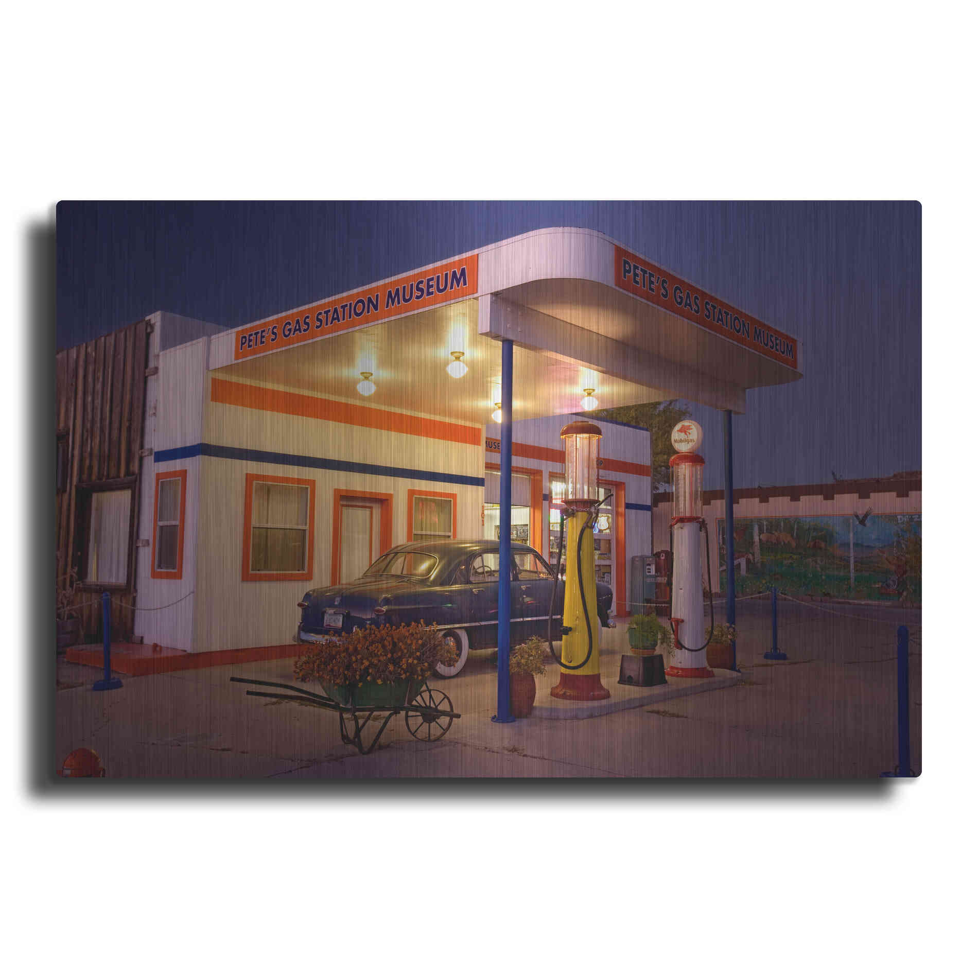 Luxe Metal Art 'Williams Pete's Museum' by Mike Jones, Metal Wall Art