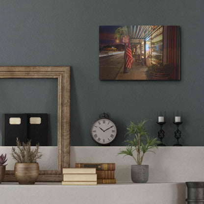 Luxe Metal Art 'Williams Rt Dusk' by Mike Jones, Metal Wall Art,16x12