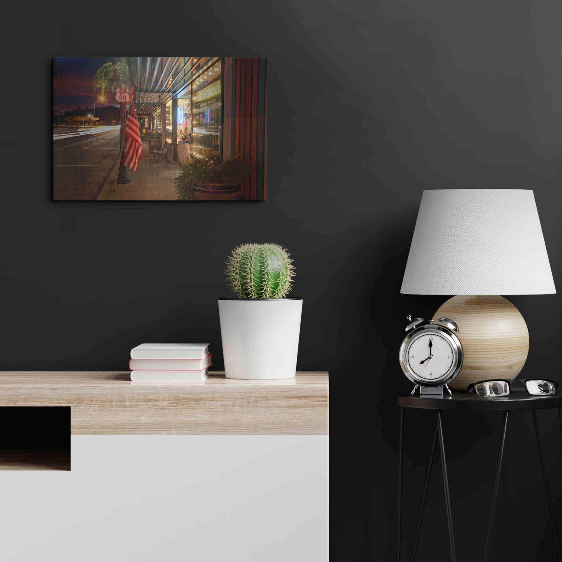 Luxe Metal Art 'Williams Rt Dusk' by Mike Jones, Metal Wall Art,24x16