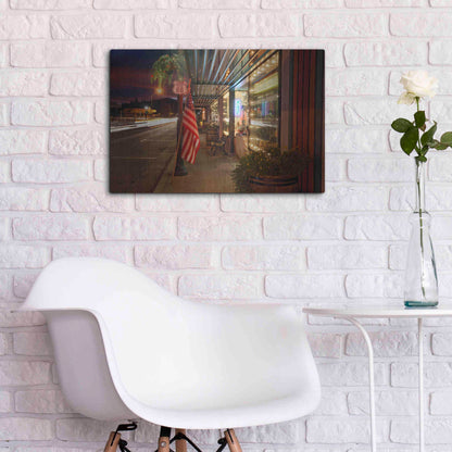 Luxe Metal Art 'Williams Rt Dusk' by Mike Jones, Metal Wall Art,24x16