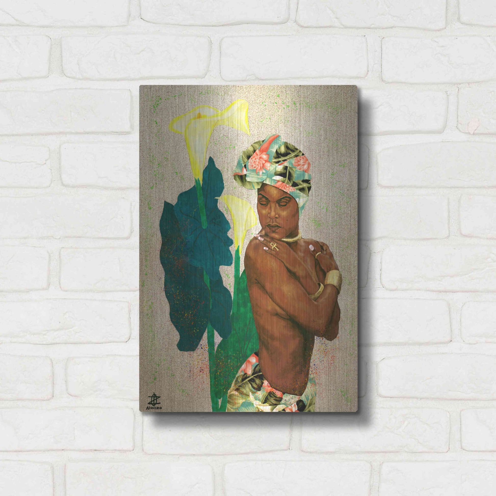 Luxe Metal Art 'Woman Strong II' by Alonzo Saunders, Metal Wall Art,12x16