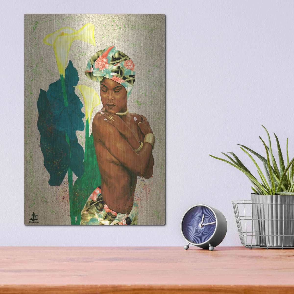 Luxe Metal Art 'Woman Strong II' by Alonzo Saunders, Metal Wall Art,12x16