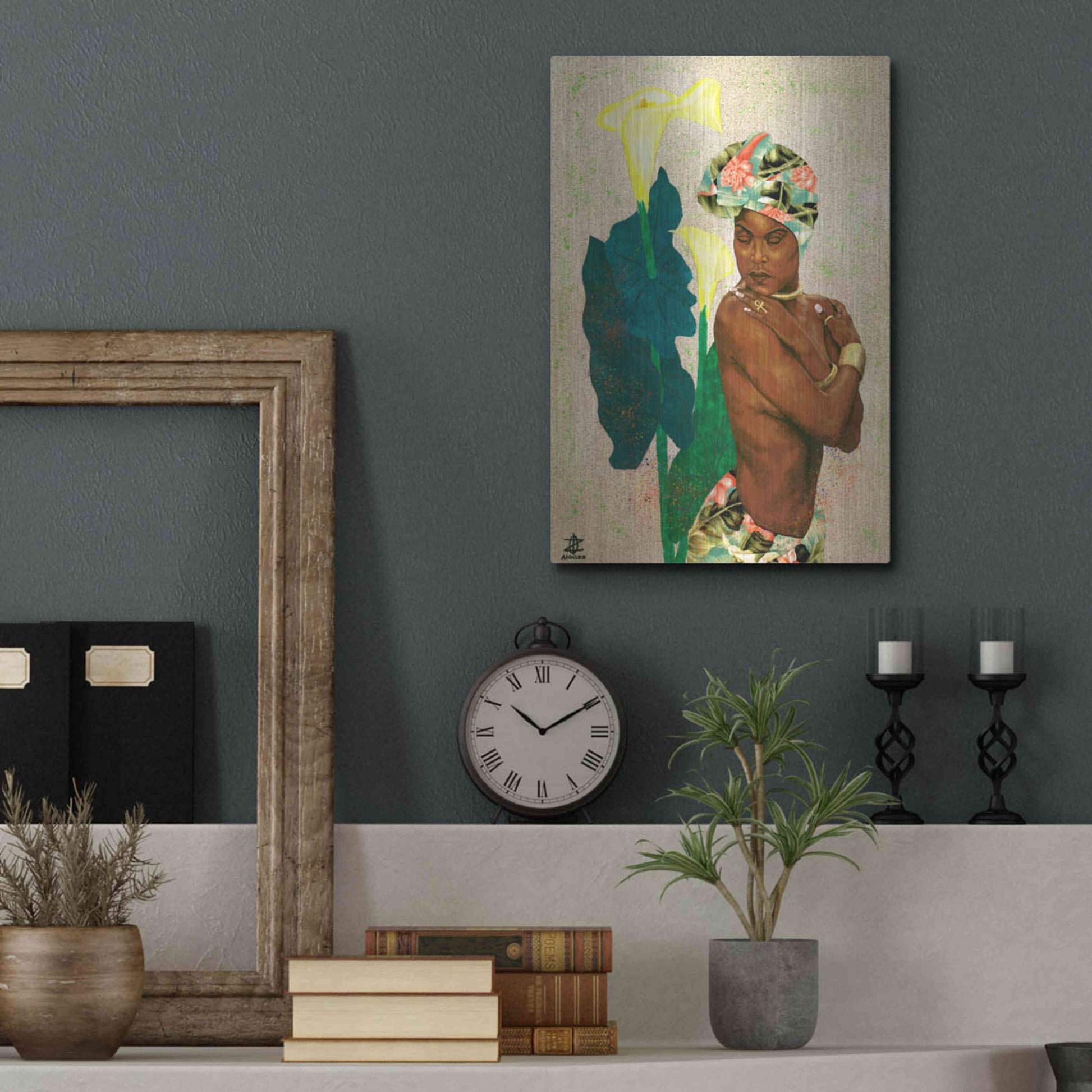 Luxe Metal Art 'Woman Strong II' by Alonzo Saunders, Metal Wall Art,12x16